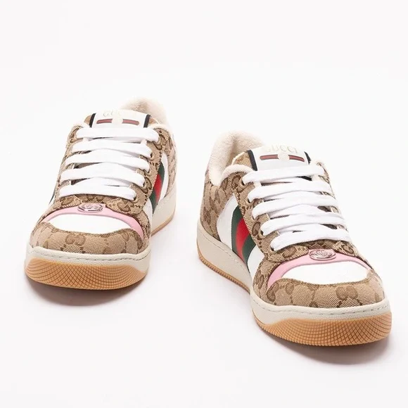 New in box still GUCCI Screener GG logo web stripe sneakers - Picture 2 of 5